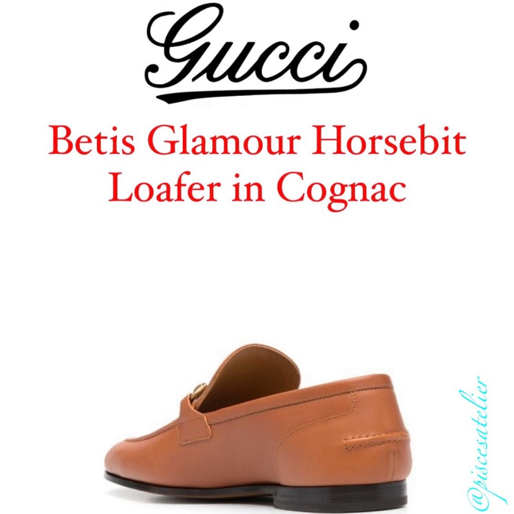 Gucci Betis Glamour Cuir Cognac Leather Horsebit Loafer 247489 BLM00 2535, 8.5 - Picture 5 of 16